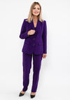 Via Veneto Tailored Slim Trousers, Purple