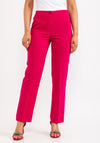 Via Veneto Sarah Tailored Slim Trousers, Fuchsia
