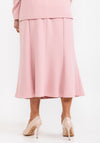 Via Veneto Panel Flared Midi Skirt, Blush