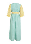Vila Gingham Print Maxi Dress, Green & Yellow