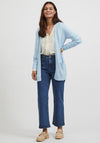 Vila Soft Knit Open Cardigan, Kentucky Blue