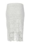 Vila Fila Lace Bodycon Skirt, White