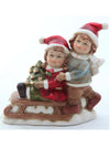 Verano Christmas Children and Sleigh Ornament