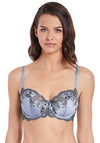 Wacoal Lace Affair Underwired Bra, Blue & Grey