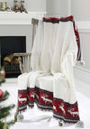 Walton & Co Chalet Knitted Throw, Cream