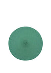 Walton & Co Circular Ribbed Placemat, Forest Green