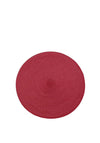 Walton & Co Circular Ribbed Placemat, Red