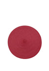 Walton & Co Circular Ribbed Placemat, Red