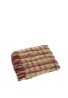 Walton & Co Kelso Space Dyed Throw, Burgundy