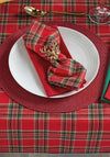 Walton & Co Festive Tartan Napkins Set of 4, Red