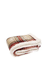 Walton & Co Check Sherpa Throw, Linen