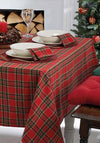 Walton & Co Festive Tartan Tablecloth, Red