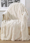 Walton & Co Darcey Fluffy Throw, Cream