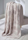 Walton & Co Sparkle Snowflake Fleece Throw, Grey