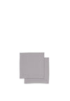 Walton & Co. Linen Set of 2 Napkins, Pale Grey
