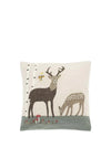 Walton & Co Woodland Scene Cushion, Beige Multi