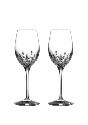 Waterford Crystal Lismore Essence White Wine Set of 2 Glasses