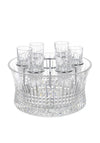 Waterford Crystal Lismore Diamond Set with 6 Shot Glasses