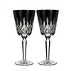 Waterford Crystal Lismore Black Tall Goblet Pair