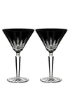 Waterford Crystal Lismore Black Martini Pair