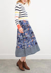 White Stuff Eta Skirt Navy Multi Print