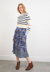 White Stuff Eta Skirt Navy Multi Print
