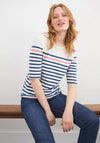 White Stuff Petunia Pocket T-Shirt Blue Striped