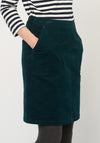 White Stuff Clocktower Cord Skirt, Dark Green