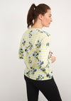 White Stuff Dulcy Floral & Stripe Cotton Top, Yellow