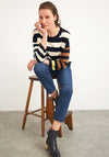 White Stuff Isabel Striped Jumper, Navy Multi