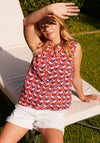 White Stuff Starcrest Sleeveless Top, Red Multi