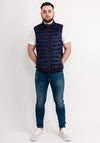 White Label Contrast Zip Gilet, Navy