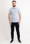 White Label Knitted Polo Shirt, Light Blue