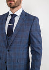 White Label Jasper Check Three Piece Suit, Blue