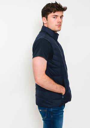 White Label Padded Gilet, Navy