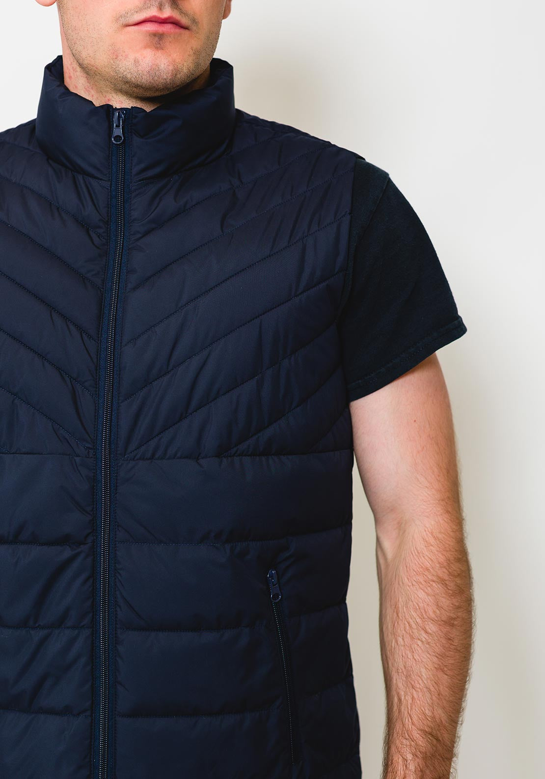 White Label Padded Gilet, Navy