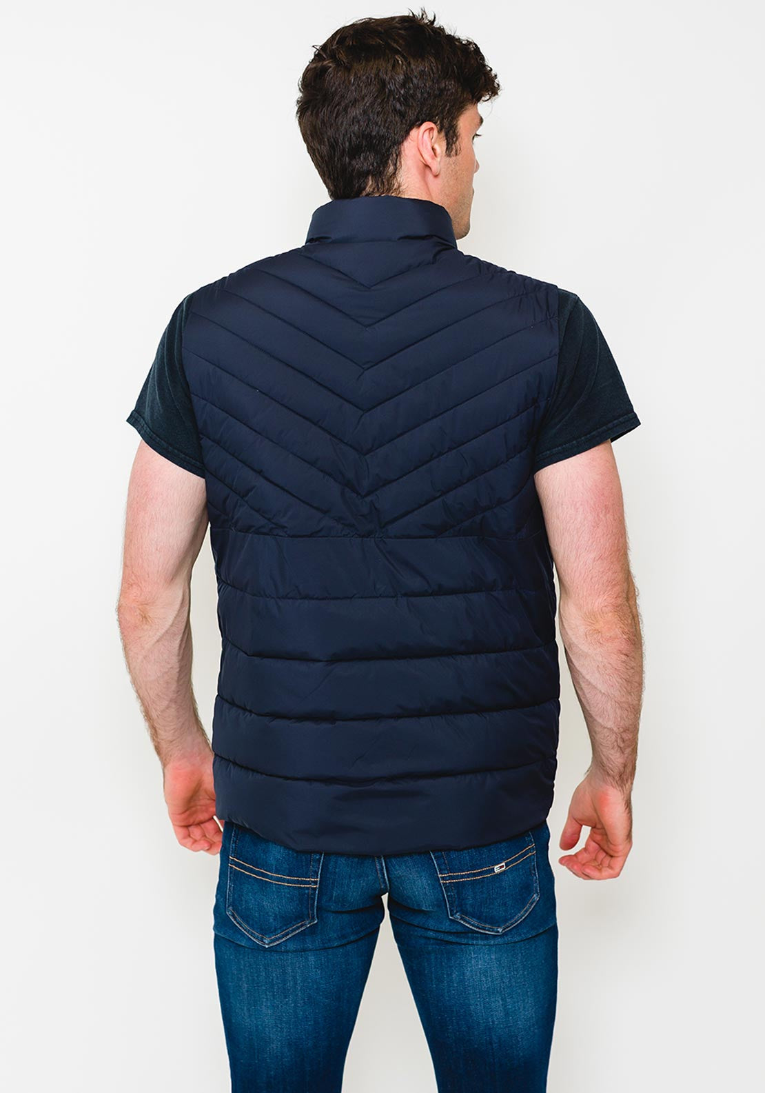 White Label Padded Gilet, Navy