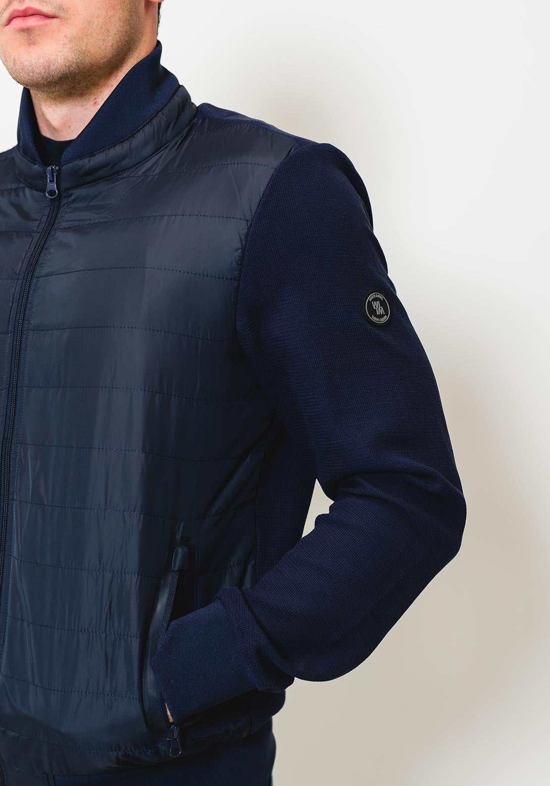 White Label Zip Up Casual Jacket, Navy
