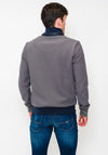 White Label Zip Up Casual Jacket, Navy & Grey