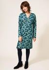 White Stuff Tammy Cotton Jersey Dress, Teal Multi