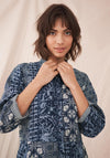 White Stuff Rosie Linen Shirt Dress, Blue Multi