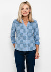 White Stuff Annie Patch Pint Shirt, Blue Multi