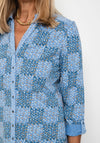 White Stuff Annie Patch Pint Shirt, Blue Multi