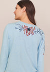 White Stuff Sally Embroidered Sweatshirt, Blue