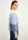 White Stuff Cecily Block Knit Jumper Blue