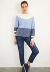 White Stuff Cecily Block Knit Jumper Blue