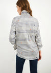 White Stuff Heather Longline Checkered Shirt, Blue