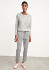 White Stuff Olivia Twill Jersey Jogger Trousers, Grey