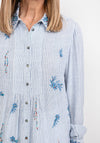 White Stuff Embroidery & Beads Shirt, Blue