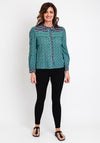 White Stuff Mabel Mix Print Shirt, Teal Multi